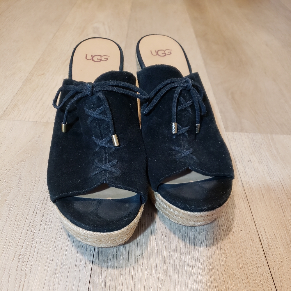 UGG Lace Top Mule Wedges